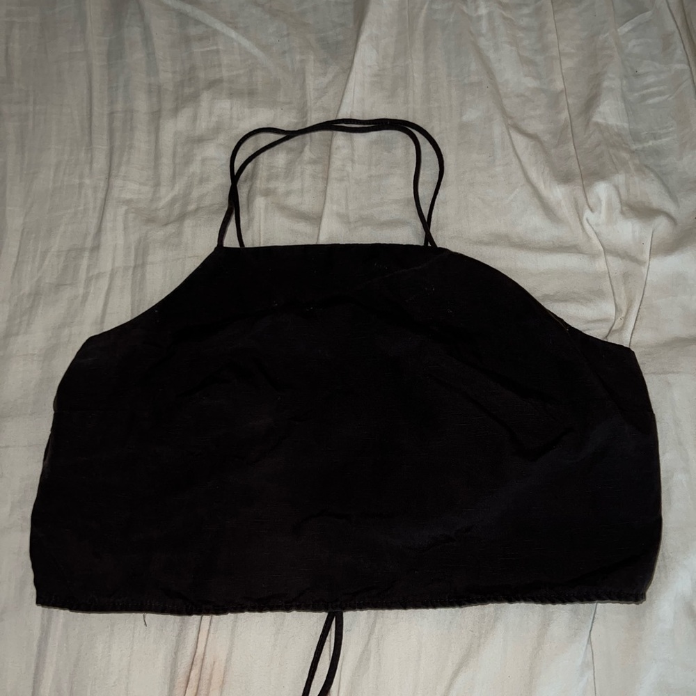 Brown halter top